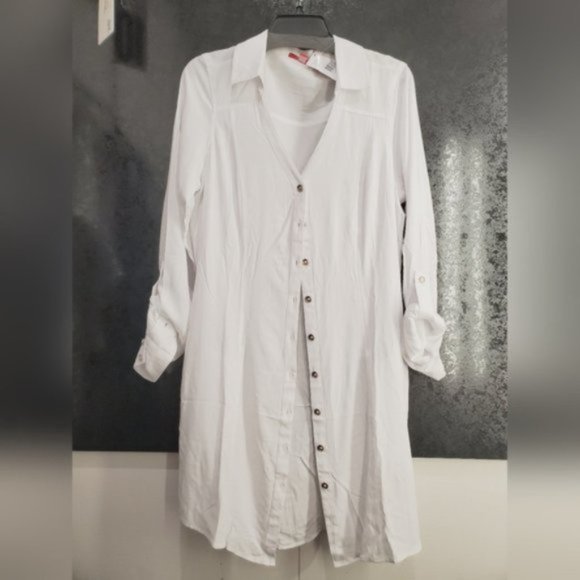 NWT Guess Los Angeles "Challis Dress Robe" Shirt Dress - Picture 7 of 15